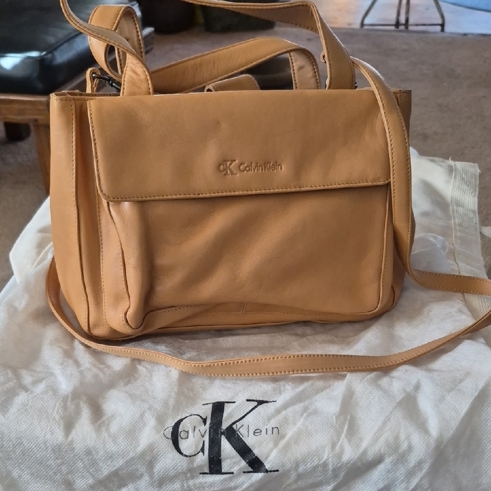Calvin Klein Tan Leather Women's Bag
